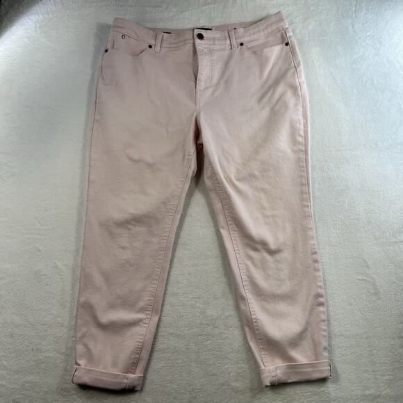 Talbots Plus 16P Petite Jeans Simply Flattering 5 Pocket Jegging High Rise Pink - Picture 3 of 16